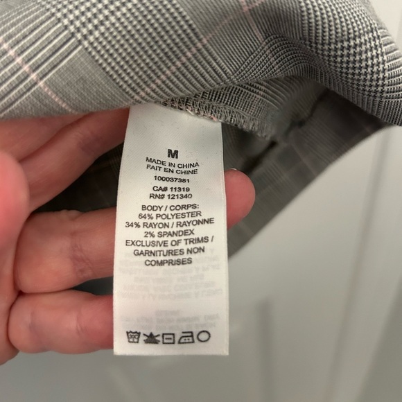 Plaid Paper Bag Skirt with Tie at Waist, Sz M - Picture 5 of 7